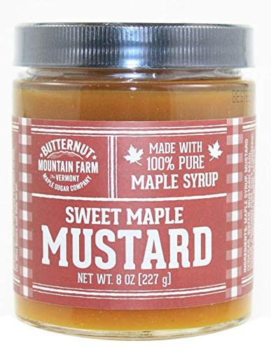 Sweet Maple Mustard 8 oz Jar - Made with 100 Pure Maple Syrup