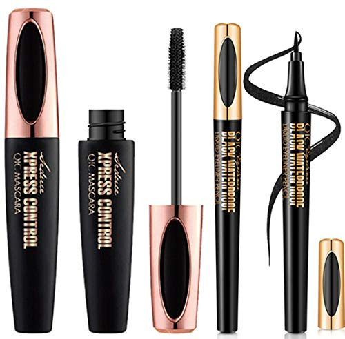 4D Silk Fiber Lash Mascara Lengthening and Thick Long Lasting Natural Waterproof Smudge-Proof Mascara No Smudging Lasting All Day Natural Voluminous Eyelashes Thick GOLD 4D Silk Fiber Lash Mascara Lengthening and Thick Long Lasting Natural Waterproof Smudge-Proof Mascara No Smudging Lasting All Day Natural Voluminous Eyelashes Thick GOLD