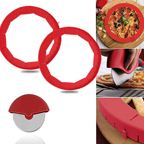 Adjustable Pie Crust Protector Shield Silicone Pastry Wheel Cutter Pie Protectors Bake Crust Protector Pie Crust Protector Cover Kitchen Tool for Baking Pie Pizza Fit 8-11_4 Inch Pies 3 PCS