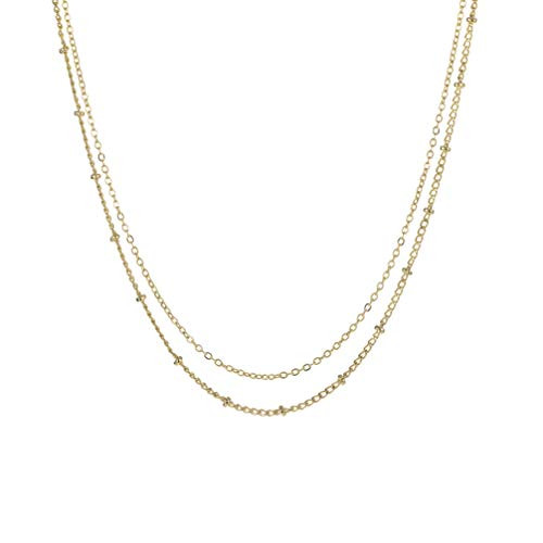 Fremttly Choker Necklaces Handmade Simple Delicate Jewelry 14K Gold Plated Dainty Choker Necklaces for Mothers Day Women Girls-CK-Layered Chain Fremttly Choker Necklaces Handmade Simple Delicate Jewelry 14K Gold Plated Dainty Choker Necklaces for Mothers Day Women Girls-CK-Layered Chain
