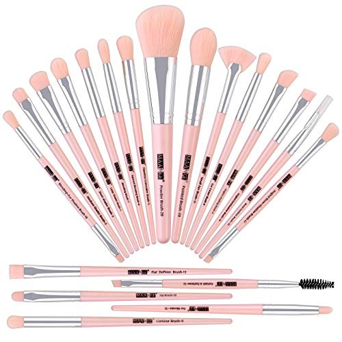 Makeup Brush Set20 Pcs Professional Makeup Brushes Foundation Eyeshadow Blush BrushTravel Kabuki Blending Concealers Face Powder Eye Make Up Brushes Set Kit Pink Makeup Brush Set20 Pcs Professional Makeup Brushes Foundation Eyeshadow Blush BrushTravel Kabuki Blending Concealers Face Powder Eye Make Up Brushes Set Kit Pink