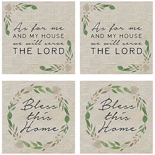 Carson Coaster Square 4 Piece Leaf Home Decor