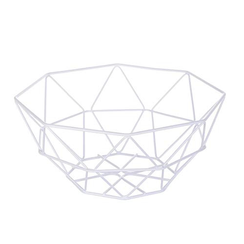 MINISO Iron Art Storage Basket Handcrafted Iron Fruit Basket Fruit Bowls Vintage Style Countertop Basket Bread Snack Vegetable Storage Basket for Table Dining Decoration
