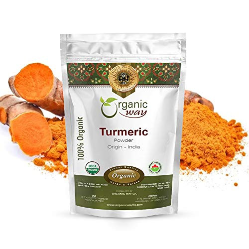 Organic Way Premium TurmericHaldi Root Powder Curcuma longa - Immunity Booster  Organic  and  Kosher Certified  Vegan Non GMO  and  Gluten Free  USDA Certified  Origin - India 1LBS  16Oz