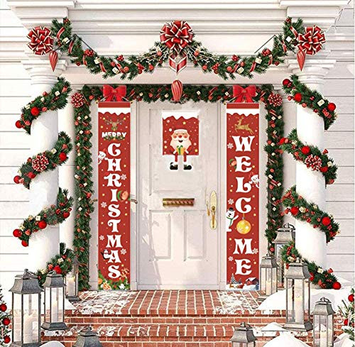 RONGRUO Merry Christmas Sign Welcome Sign for Front Door Outdoor Christmas Decorations Merry Christmas Welcome Banners RONGRUO Merry Christmas Sign Welcome Sign for Front Door Outdoor Christmas Decorations Merry Christmas Welcome Banners