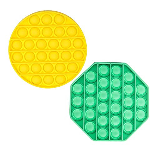 Push Pop Bubble Fidget Sensory Toy Squeeze Sensory Toy Autism Special Needs Stress Reliever Silicone Stress Reliever Toy GreenYellow
