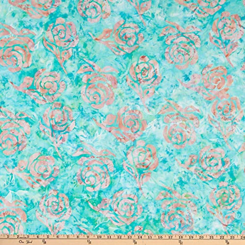 RJR Blossom Batiks Cascade Floral Double Zinnia Fabric by the Yard
