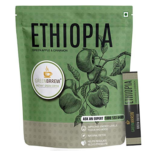 Greenbrrew ETHIOPIA Instant Coffee Beverage Premix for Weight Management Green Apple and Cinnamon 20 Sachets - 30g Greenbrrew ETHIOPIA Instant Coffee Beverage Premix for Weight Management Green Apple and Cinnamon 20 Sachets - 30g