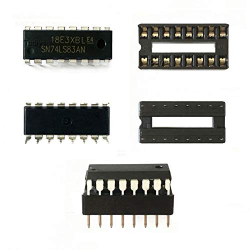 Todiys New 20Pairs for 20Pcs 74LS83 SN74LS83 SN74LS83N SN74LS83AN HD74LS83P DM74LS83N DIP-16 4-BIT Binary Full Adder  20Pcs 16-Pin IC Sockets 74LS83N