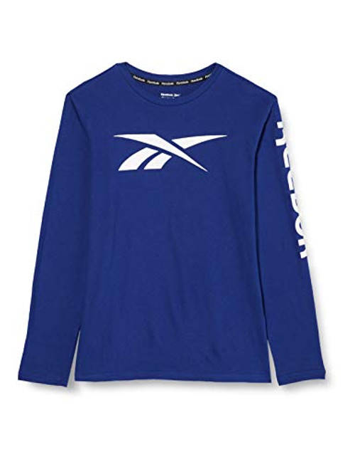 Reebok Boys LS T-Shirt Navy L14-16 Reebok Boys LS T-Shirt Navy L14-16