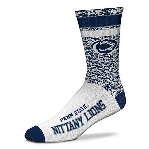 For Bare Feet NCAA Retro Deuce Crew Socks - Medium  and  Large Available Large Fits Sizes 10-13 Penn State Nittany Lions