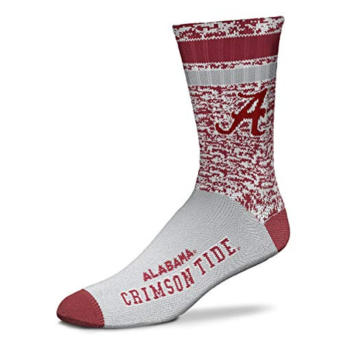 NCAA Retro Deuce Crew Socks - Medium  and  Large Available Medium Fits Sizes 6-10 Alabama Crimson Tide
