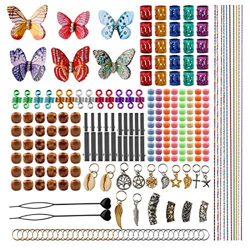 524 PCS Hair Tube Beads Dreadlocks Beads Butterfly Dreadlocks Beads Hair Braiding Beads Jewelry Hair Decoration AccessoriesHair Rings and Cuffs Pendants for Women 524 PCS Hair Tube Beads Dreadlocks Beads Butterfly Dreadlocks Beads Hair Braiding Beads Jewelry Hair Decoration AccessoriesHair Rings and Cuffs Pendants for Women