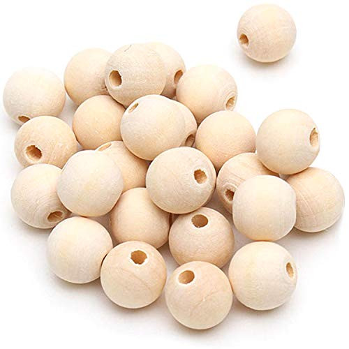 Lainrrew 200 Pcs Natural Wood Beads Wooden Loose Beads Unfinished Round Wood Spacer Beads for Jewelry Making Craft Making 20mm Lainrrew 200 Pcs Natural Wood Beads Wooden Loose Beads Unfinished Round Wood Spacer Beads for Jewelry Making Craft Making 20mm