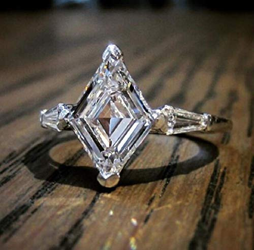 Wenbin Eight Heart and Eight Arrow Cut 5ct Diamond Cz 925 Sterling Silver Engagement Wedding Band Ring for Women Size 6-10 US 8