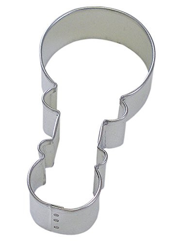 CybrTrayd R&M Baby Rattle Tinplated Steel Cookie Cutter, 4-Inch, Silver, Bulk Lot of 12