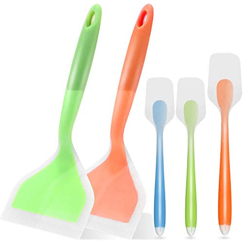 5 Pack Silicone Pancakes Shovel Wide Spatula Turner Flexible Silicone Spatulas Silicone Wide Turner Nonstick Fried Shovel Spatulas for Cookware Egg Cookie Omelette 5 Pack Silicone Pancakes Shovel Wide Spatula Turner Flexible Silicone Spatulas Silicone Wide Turner Nonstick Fried Shovel Spatulas for Cookware Egg Cookie Omelette