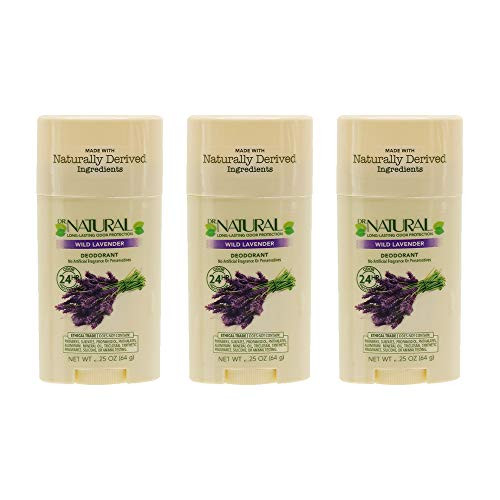 Dr_ Natural Deodorant for Women and Men - Aluminum Free - Sulfate and Paraben Free Cruelty Free- Deodorant Stick - 24 Hour Long Lasting Odor Protection Lavender 2_25 Ounce-3-Pack Dr_ Natural Deodorant for Women and Men - Aluminum Free - Sulfate and Paraben Free Cruelty Free- Deodorant Stick - 24 Hour Long Lasting Odor Protection Lavender 2_25 Ounce-3-Pack