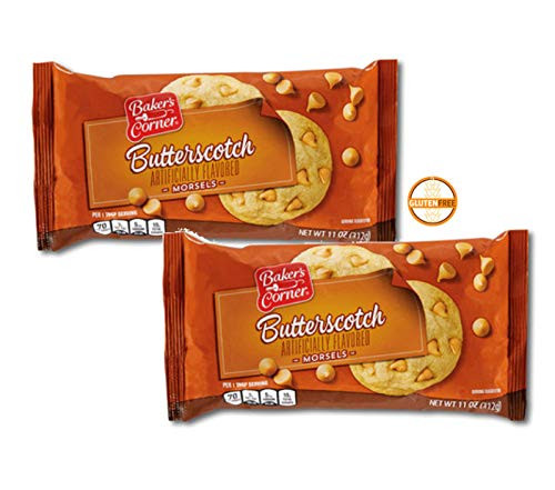 Bakers Corner Gluten-Free Butterscotch Morsels Chips for Baking Toppings - 2 Packs