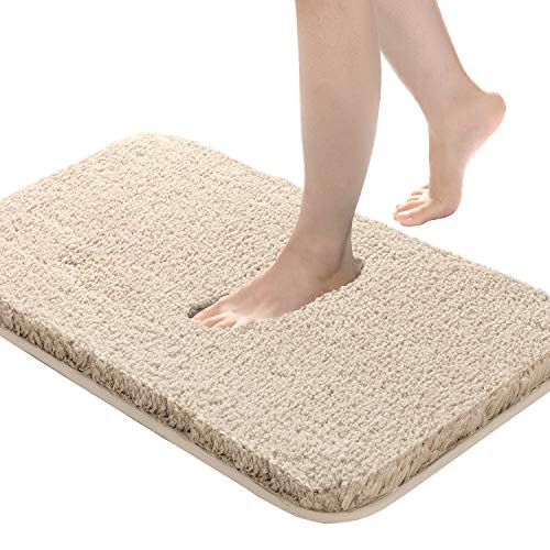 Bathroom Rug Non Slip Bath Mat for Bathroom 16x24 Water Absorbent Soft Microfiber Shaggy Bathroom Mat Machine Washable Bath Rug for Bathroom Thick Plush Carpet Rug for Shower Beige Bathroom Rug Non Slip Bath Mat for Bathroom 16x24 Water Absorbent Soft Microfiber Shaggy Bathroom Mat Machine Washable Bath Rug for Bathroom Thick Plush Carpet Rug for Shower Beige