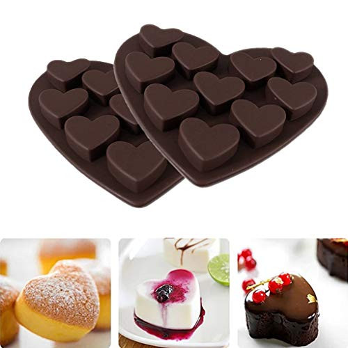 Diamond Heart Silicone Cake Chocolate Mold Silicone Baking Pan Mold For Chocolate Cake Jelly Pudding Handmade Soap Cupcake Baking Pan 2 Pcs
