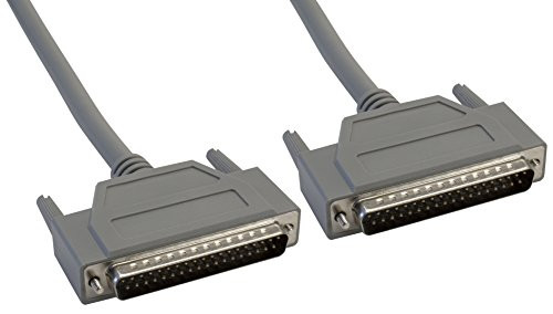 Amphenol CS-DSSMDB37MM-002.5 37-Pin DB37 D-Sub Cable, Shielded, Male/Male, 2.5', Gray