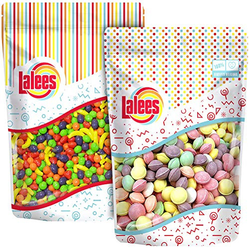 Lalees Tangy Tarts and Runts - 2 Pack - 2 Pounds 1 Pound Each - Bulk Candy - Assorted Fruity Flavored Candies