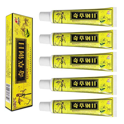 LOKFAR 5Pcs Face Creams Set - Natural Herbal Chinese Eczema Cream for Adults Kids Psoriasis Anti-Itch Cream Hemorrhoid Dermatitis Cream Eczema Ointment for Face and Body Care External Use Only