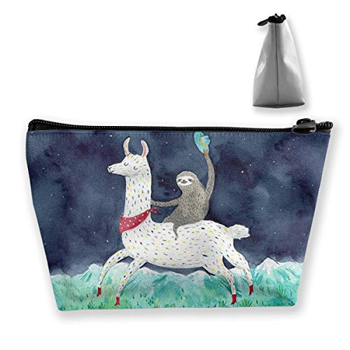Sloth Riding A Llama Roomy Cosmetic Bag Waterproof Travel Makeup Toiletry Pouch Small Accessories Organizer with Zipper for Teens Girls Purse Sloth Riding A Llama Roomy Cosmetic Bag Waterproof Travel Makeup Toiletry Pouch Small Accessories Organizer with Zipper for Teens Girls Purse