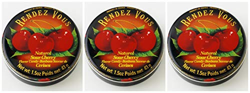 Rendez Vous Candies Cherry Pastilles 1_5-Ounce Tin Pack of 3 From France