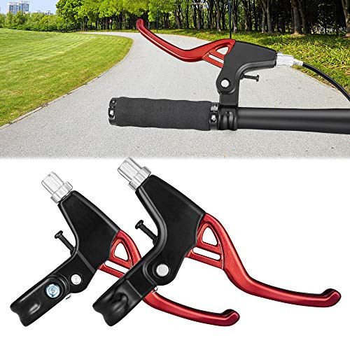 TOMALL Universal Bicycle Brake Handle Aluminum Alloy Brake Handle Mountain Road Bike Brake Lever 2_2cm Diameter 1 Pair Red for Road BikeMountain BikeFolding Bike
