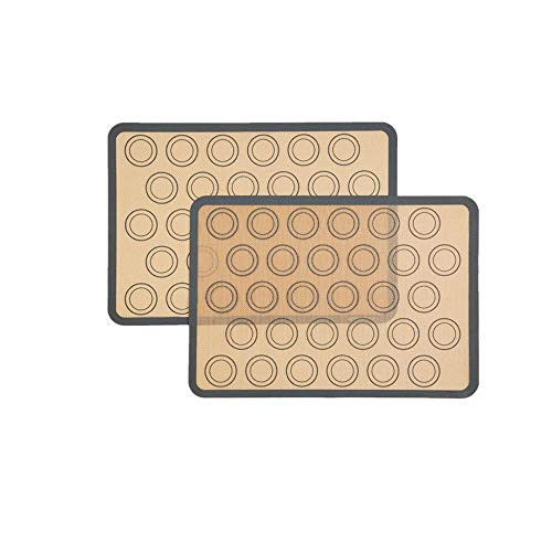 Macaron Silicone Baking Mats - YAIKOAI 2 Pack Nonstick Silicone Baking Mat Sheet Set Reusable Half Sheet Baking Mat for Bake Pans Baking Macaron Pastry Cookie Bread Macaron Silicone Baking Mats - YAIKOAI 2 Pack Nonstick Silicone Baking Mat Sheet Set Reusable Half Sheet Baking Mat for Bake Pans Baking Macaron Pastry Cookie Bread