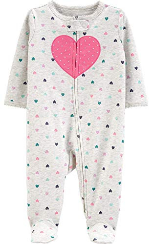 Carters Baby Girls 1 Pc Cotton 331g244 9 Months Multi Heart Dot White