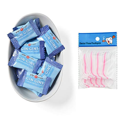 Ginger People Super Strength Caramel Ginger Candy 1 Pound Bundled with 20ct Dental Flossers in a PrimeTime Direct Bag Ginger People Super Strength Caramel Ginger Candy 1 Pound Bundled with 20ct Dental Flossers in a PrimeTime Direct Bag