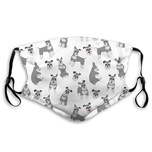Fillter Face Cloth For adults Miniature Schnauzer Cold Mouth Dustproof Double Protection