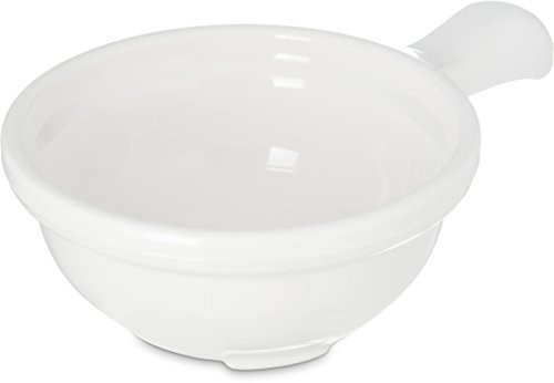 Carlisle 742002 Polycarbonate Microwave Ware Handled Soup Bowl, 12 oz. Capacity, White