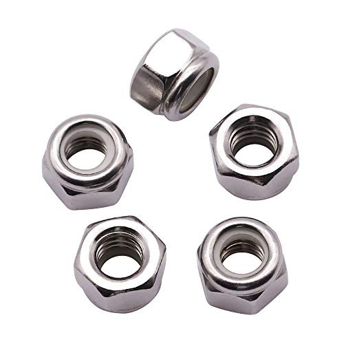 UNC 14-20 inch Nylon Inserted Hex Locknuts ?100 Pack 304 18-8 Stainless Steel lock nut Finish Hex lock Nut