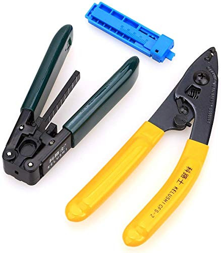 FTTH Fiber Optic Drop Cable Fiber Stripper CFS-2 Double Port Hole Optical Fiber Coating Plier With Stripping Guide Bar