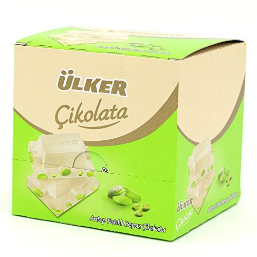 Ulker White Chocolate with Whole Pistachios 2_3 Oz 65g 6 Pack