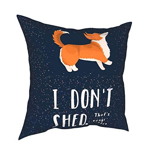 TNIJWMG Cute Corgi Throw Pillow Cover 18 x 18 inch Modern Solid Decorative Square Bedroom Living Room Cushion Cases for Couch Bed Sofa