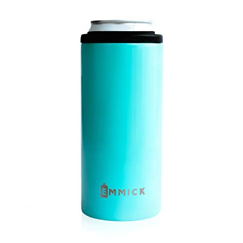 EMMICK 12oz Triple Insulated Skinny Can Cooler Double-Walled Stainless Steel Drink Holder for Slim Beer and Hard Seltzer Slim Can Cooler for Tall Skinny Cans - Mint EMMICK 12oz Triple Insulated Skinny Can Cooler Double-Walled Stainless Steel Drink Holder for Slim Beer and Hard Seltzer Slim Can Cooler for Tall Skinny Cans - Mint
