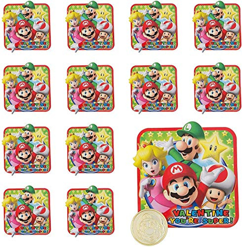 Super Mario Bros Valentine Cards With Gold Coins 16