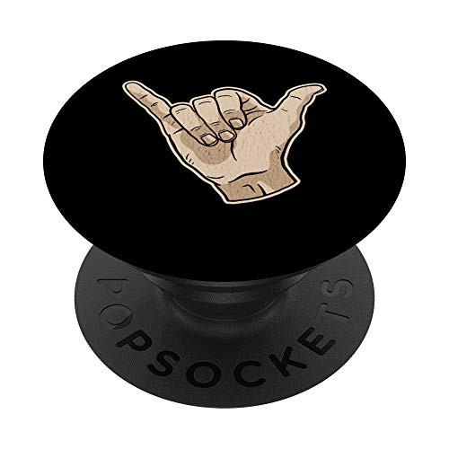 Funny Shaka Hang Loose Surfing Good Hand Vibes Sign Gifts PopSockets PopGrip Swappable Grip for Phones  and  Tablets