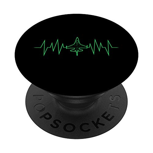 F-16 Jet Fighter Heartbeat Funny EKG Aviation Pilot Gift Men PopSockets PopGrip Swappable Grip for Phones and Tablets F-16 Jet Fighter Heartbeat Funny EKG Aviation Pilot Gift Men PopSockets PopGrip Swappable Grip for Phones and Tablets