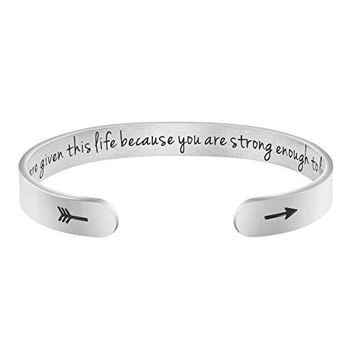 Inspirational Jewelry Gifts for Her Women Friend Sister Wife Daughter Mom Friendship Encouragement Bracelet Motivational Mantra Cuff Bangle Inspirational Jewelry Gifts for Her Women Friend Sister Wife Daughter Mom Friendship Encouragement Bracelet Motivational Mantra Cuff Bangle