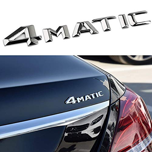 1pcs 3D 4 MATIC Car Logo ABS Letter Emblem Decal for Car Side Fender Rear Trunk Emblem Badge Chrome Decal Sticker