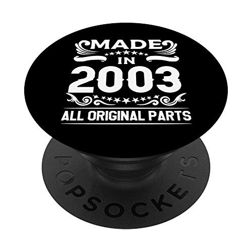 Gift for 17 Year Old Vintage Made In 2003 17th Birthday PopSockets Grip and Stand for Phones and Tablets