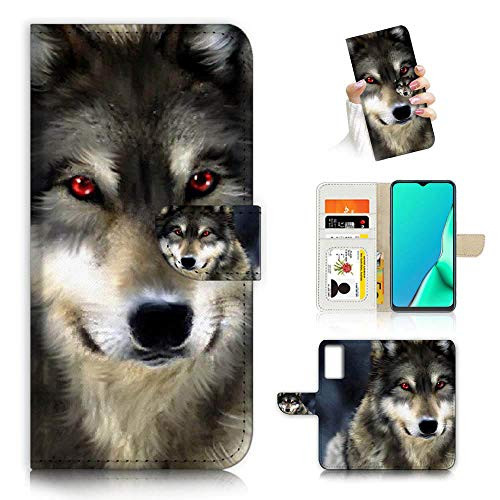 for Samsung Note 20 Galaxy Note 20 Designed Flip Wallet Phone Case Cover A21376 Wolf