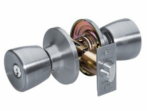 Master Lock TUO0115 Tulip Keyed Entry Door Knob, Satin Nickel