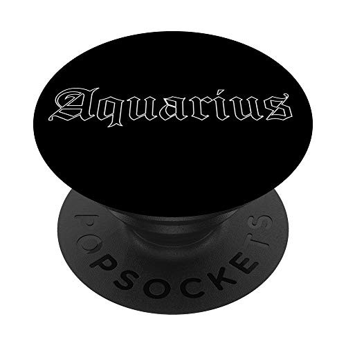 Aquarius Zodiac Astrology Sign Gift Black PopSockets PopGrip Swappable Grip for Phones and Tablets Aquarius Zodiac Astrology Sign Gift Black PopSockets PopGrip Swappable Grip for Phones and Tablets
